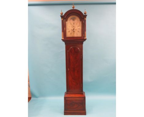 A George III 8-day longcase clock, 12in. arched square dial signed Samuel Wainwright, Northampton, No. 3031, with subsidiary 