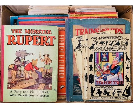 Collection of vintage children's books, to include The Monster Rupert, 1952, The Adventures of Larry the Lamb (Toy Town Serie