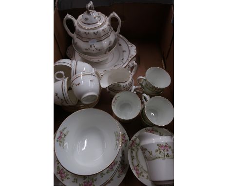 Clifton China Arundel part tea service and a Victorian cream &amp; gilt part tea service (2) 
