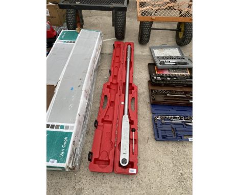 A HEAVY DUTY BRITOOL TORQUE WRENCH IN A CASE