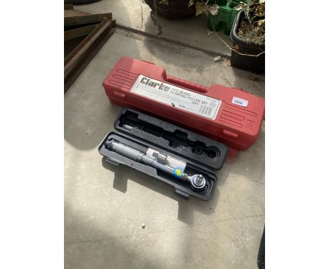 TWO CASED ITEMS TO INCLUDE A BEARING PULLER AND A 3/8" SQUARE DRIVE TORQUE WRENCH