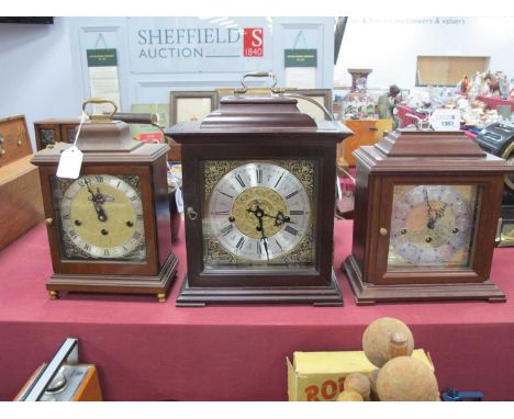 Warming Westminster Chimes Bracket Style Clock, with Wuba movement, on gilt metal feet together with two others one Franz Her