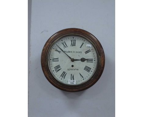 A mahogany cased circular wall clock, Pearce and Sons, Leicester.