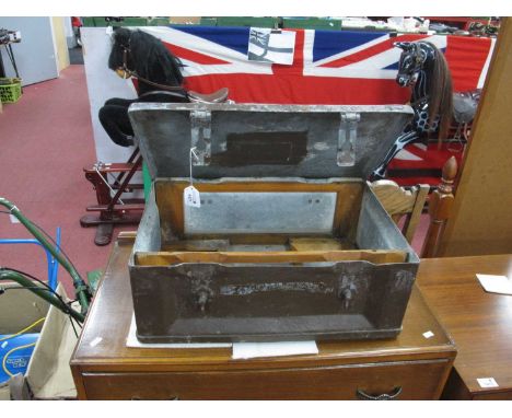 British Army Metal Ammunition Ordnance Hinged Box.