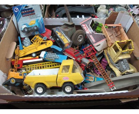 A Collection of Diecast and Plastic Model Vehicles, to include, Matchbox Libby's truck, Rover 3500, Dinky Merryweather Marqui