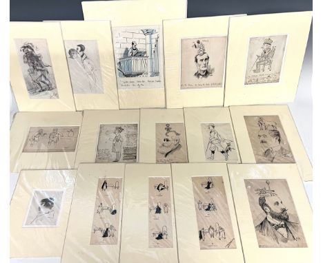 Cartoons &amp; Caricatures - Punch - L. Meyer (English School, 19th/20th century), Political Portrait of Sir Walter Gilby, si