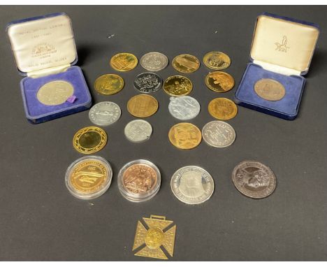 Paranumismatica – A collection of British medallions and medalets, including: bronze Guide Dogs for the Blind Association Jub