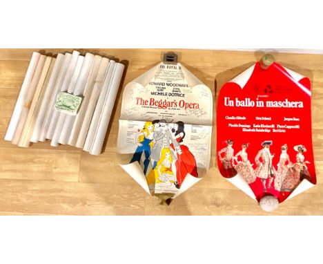 Posters - The Royal Opera House, 1960s -1980s, Die Zauberflote, Mastersingers, Mayerling, The Ring, L'Africane; Opera North, 