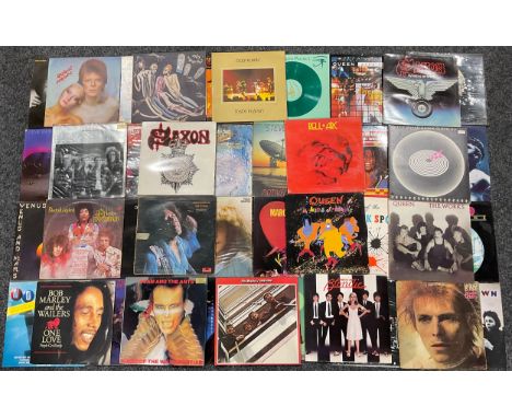 Vinyl Records - LPs including, Bell + Arc, Saxon Strong arm of the law, Wheels of steel; Queen, The Game, A Day At The Races,