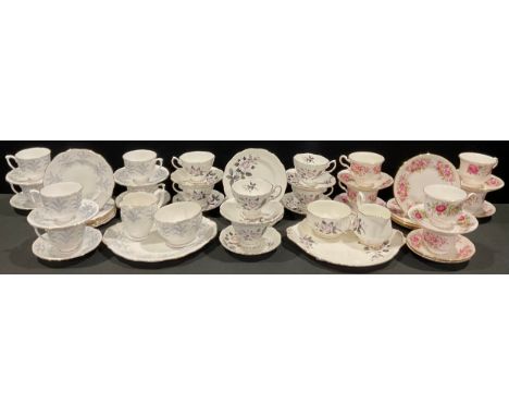A Royal Albert Queens Messenger pattern tea set for six, others Queen Anne Glade etc