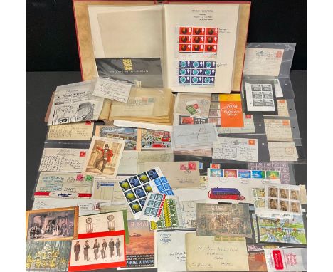 GB COLLECTION of MATERIAL in ALBUM &amp; BAG.QV - MODERN in ALBUM inc GVI CYLINDER BLOCKS.BAG of MIXED MATERIAL inc F/V in BL