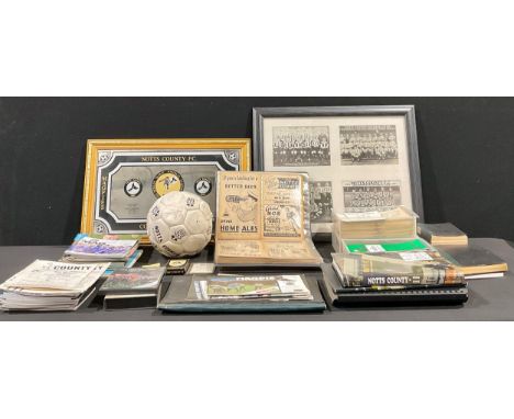 Sport, Football - Notts County interest, including programmes, 1950's and later; The Magpie, bound publications, 1960's; a fo