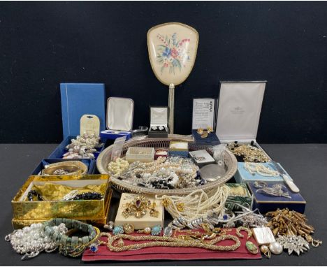 A selection of Costume Jewellery and other miscellaneous items;the costume jewellery includes; a Monet gold and silver tone c