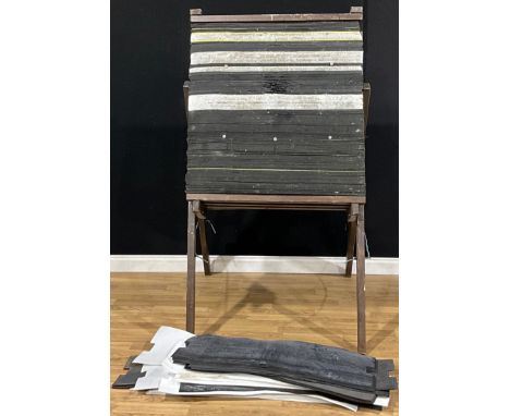Sport - Archery, a folding free standing archery target, with additional target covers, 179cm high, 95.5cm wide, 119cm deep