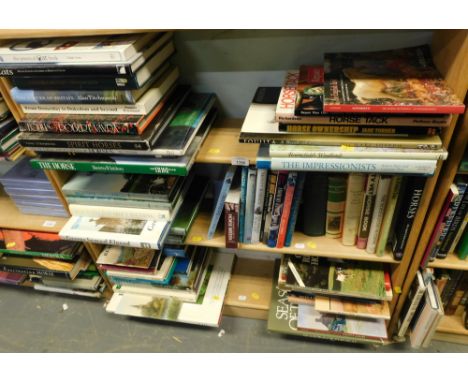 Hardback and paperback books, comprising Horse Tack, Birds, Your Horse, TV Vet Horse Book, Vetinary Notes for Horse Owners, E