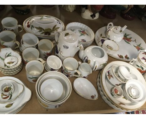 A collection of Royal Worcester Evesham pattern porcelain tea and dinner ware . (a lot)