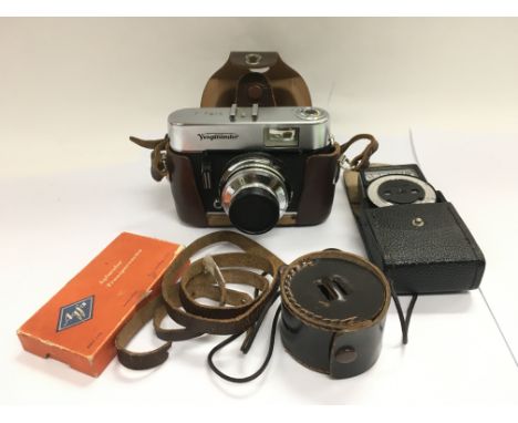 A Voigtlander camera and accessories - NO RESERVE