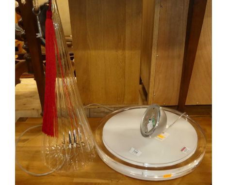 A 'Lunapiena' Applique ceiling lamp, designed by Roberto Righetti, with opaque glass diffuser, dia.40.5cm; together with a Ti