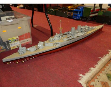 A plastic and brass kit built model of the USS EnterpriseLength 130cm