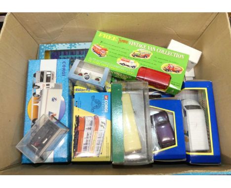 One box of mixed diecast vehicles to include Corgi Classics, exclusive First Editions, Corgi Minis and other related diecast,