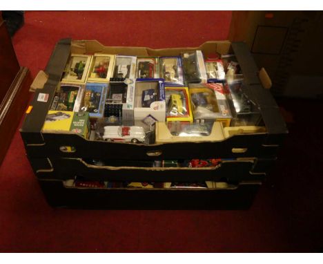 Three trays of mixed diecast to include Lledo Days Gone and Matchbox Models of Yesteryear