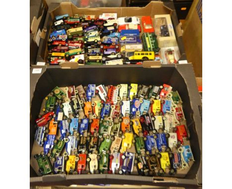 Four trays of modern issue diecast to include Lledo Days Gone, Corgi and others