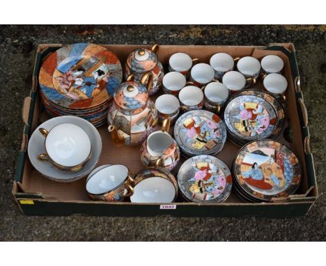 A Japanese eggshell porcelain part tea and coffee service. 