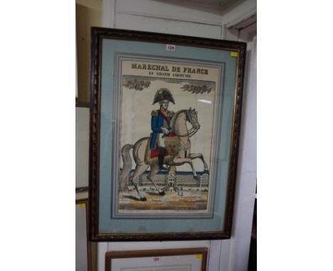An antique colour print of 'Marechal de France',&nbsp;57.5 x 36cm.&nbsp; &nbsp; 