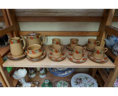 An unusual W H Goss buff pottery tea service.&nbsp; 