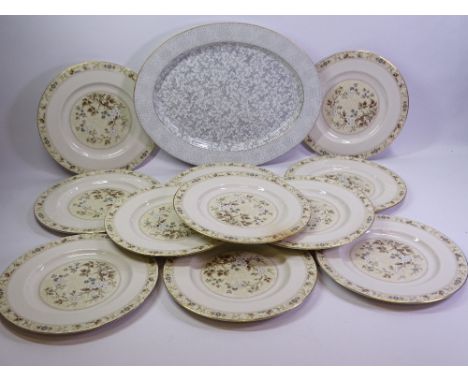ROYAL DOULTON MANDALAY PLATES and a Royal Worcester meat platter