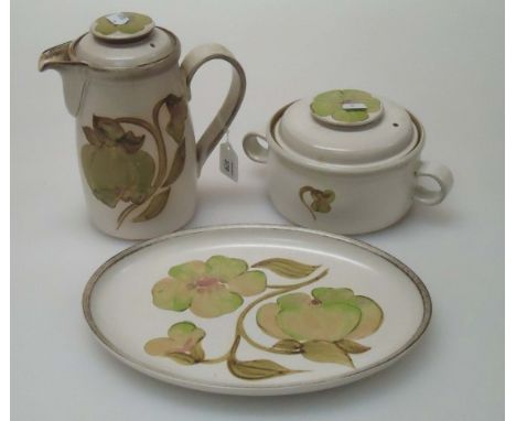 A Denby Langley stoneware part dinner and tea service, Troubadour pattern