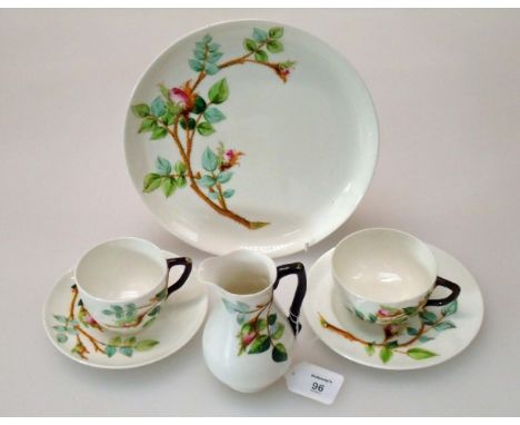 A Worcester tea/breakfast service, comprising twelve tea cups and saucers, twelve 16 diameter tea plates, eight afternoon tea