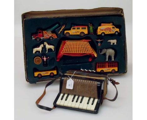 Corgi Pinder Circus (boxed), and a Honer Mignon accordion