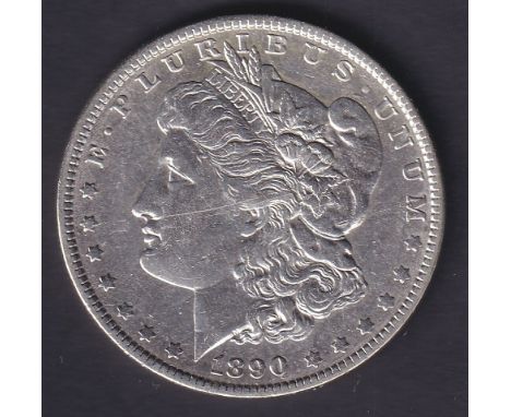 1890 USA Morgan Dollar in very fine condition with cert 26.67g