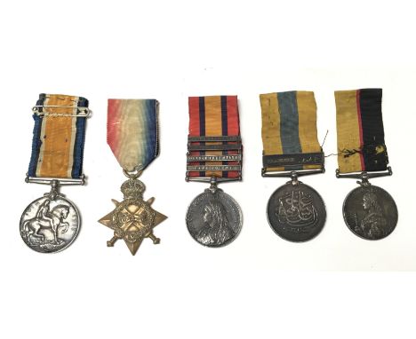 A set of medals awarded to Pte.C.Sands. Consisting of Queen's Sudan Medal 1899 and Khedives Medal, 21st Lancers Pte C Sands 3