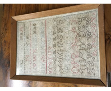 A framed sampler of the alphabet - NO RESERVE