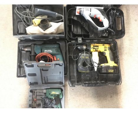 A Collection of Power Tools including Drills.A Sander and a Power screwdriver.etc.(5)