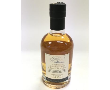 A 20cl bottle of Speyside single malt scotch whisky.