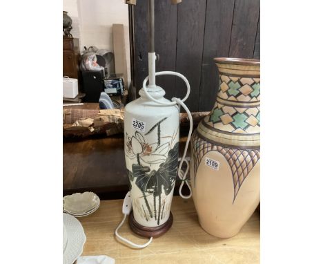 A Japanese studio pottery lamp - NO RESERVE
