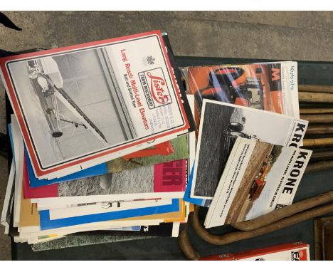 APPROXIMATELY 120+ ASSORTED TRACTOR / IMPLEMENT LEAFLETS 