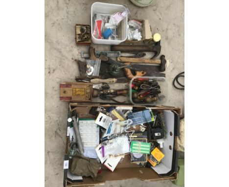 VARIOUS ITEMS TO INCLUDE TOOLS AND HARDWARE 