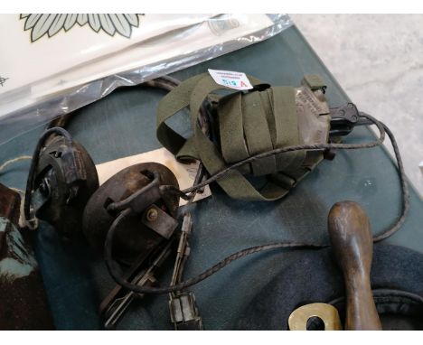 A VINTAGE ARMY HEADSET 