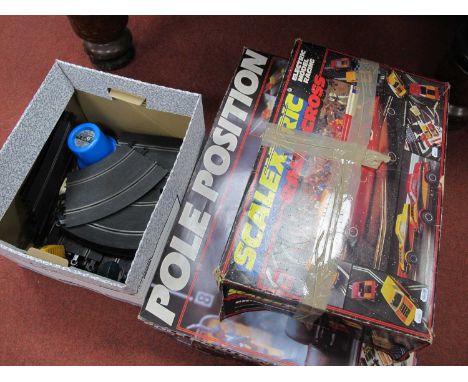 Two Boxed Scalextric Slot Car Racing Sets comprising of TR7 Rally Cross, C.695 Pole Position. Both sets playworn. Small parts