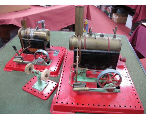 Mamod Live Steam S.E.3 Twin Cylinder Steam Engine (Whistle loose), plus S.E.2a Single Cylinder Steam Engine and polishing mac