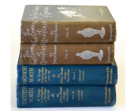 Nansen (Fridtjof) The First Crossing of Greenland, 1890, London & New York, Longmans, Green & Co., 2 vols., 8vo, first Englis