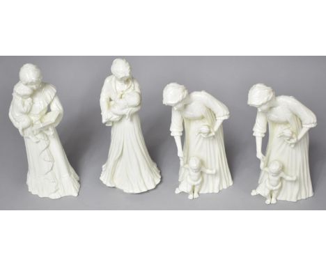 A Collection of Four Royal Worcester Creamware Figures, Once Upon a Time, First Steps x 2 and Sweet Dreams 