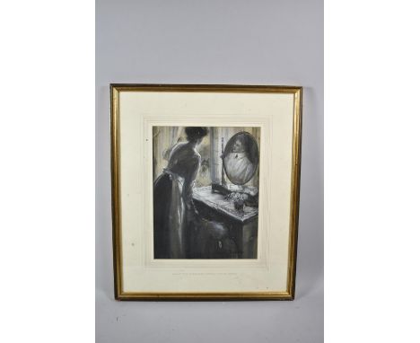 A Framed Edwardian Print, "What the Maid Saw From the Window", 29x23cm 
