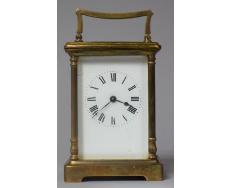 An Early/Mid 20th Century Brass Cased French Carriage Clock, Movement In Need of Attention, 12.5cm High 