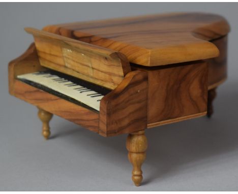 A Novelty Continental Musical Box in the Form of a Grand Piano, Movement Playing Dr. Zhivago, 17cm Long 