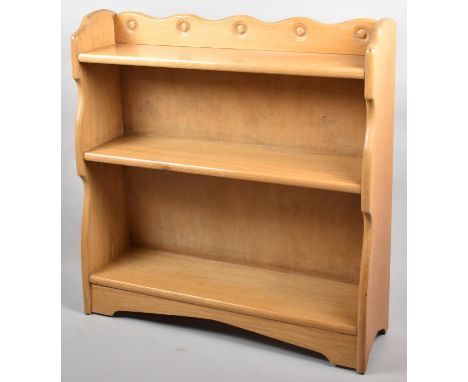 A Small Three Shelf Mid 20th Century Open Bookcase, 76cm Wide 